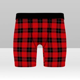 ScotsTee Shop Scottish Ramsay of Dalhousie (Ramsay Red) Modern Tartan Boxer Shorts