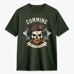 ScotsTee Shop Scottish Cumming Hunting Modern Crest Tartan T-shirt Alba Skull Style