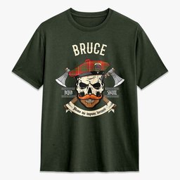 ScotsTee Shop Scottish Bruce Modern Crest Tartan T-shirt Alba Skull Style