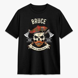 ScotsTee Shop Scottish Bruce Modern Crest Tartan T-shirt Alba Skull Style