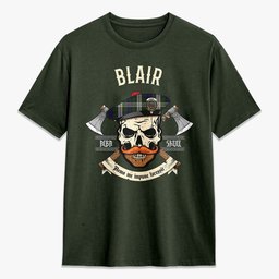 ScotsTee Shop Scottish Blair Dress Crest Tartan T-shirt Alba Skull Style