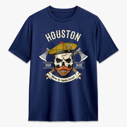 ScotsTee Shop Scottish Houston Crest Tartan T-shirt Alba Skull Style