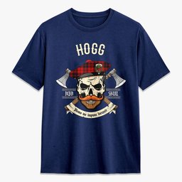 ScotsTee Shop Scottish Hogg Crest Tartan T-shirt Alba Skull Style