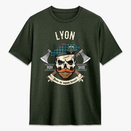 ScotsTee Shop Scottish Lyon Crest Tartan T-shirt Alba Skull Style