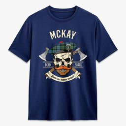 ScotsTee Shop Scottish McInnes Ancient Crest Tartan T-shirt Alba Skull Style