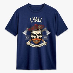 ScotsTee Shop Scottish Lyall Crest Tartan T-shirt Alba Skull Style