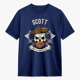 ScotsTee Shop Scottish Scott Brown Modern Crest Tartan T-shirt Alba Skull Style