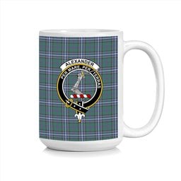 ScosTee Shop Scottish Alexander of Menstry Hunting Modern Crest Tartan Ceramic Mug