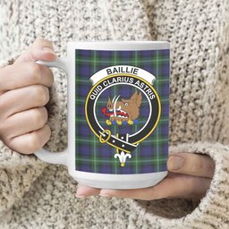 ScosTee Shop Scottish Baillie of Polkemmet Crest Tartan Ceramic Mug