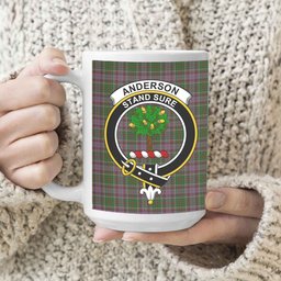 ScosTee Shop Scottish Anderson of Kinneddar Hunting Crest Tartan Ceramic Mug