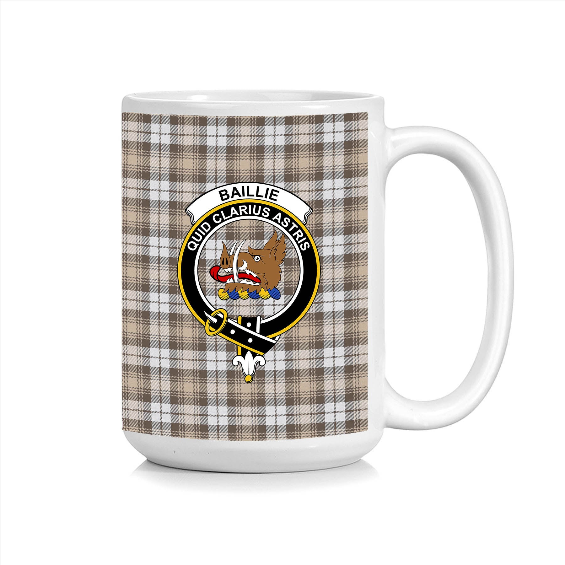 ScosTee Shop Scottish Baillie Dress Modern Clan Crest Tartan Ceramic Mug