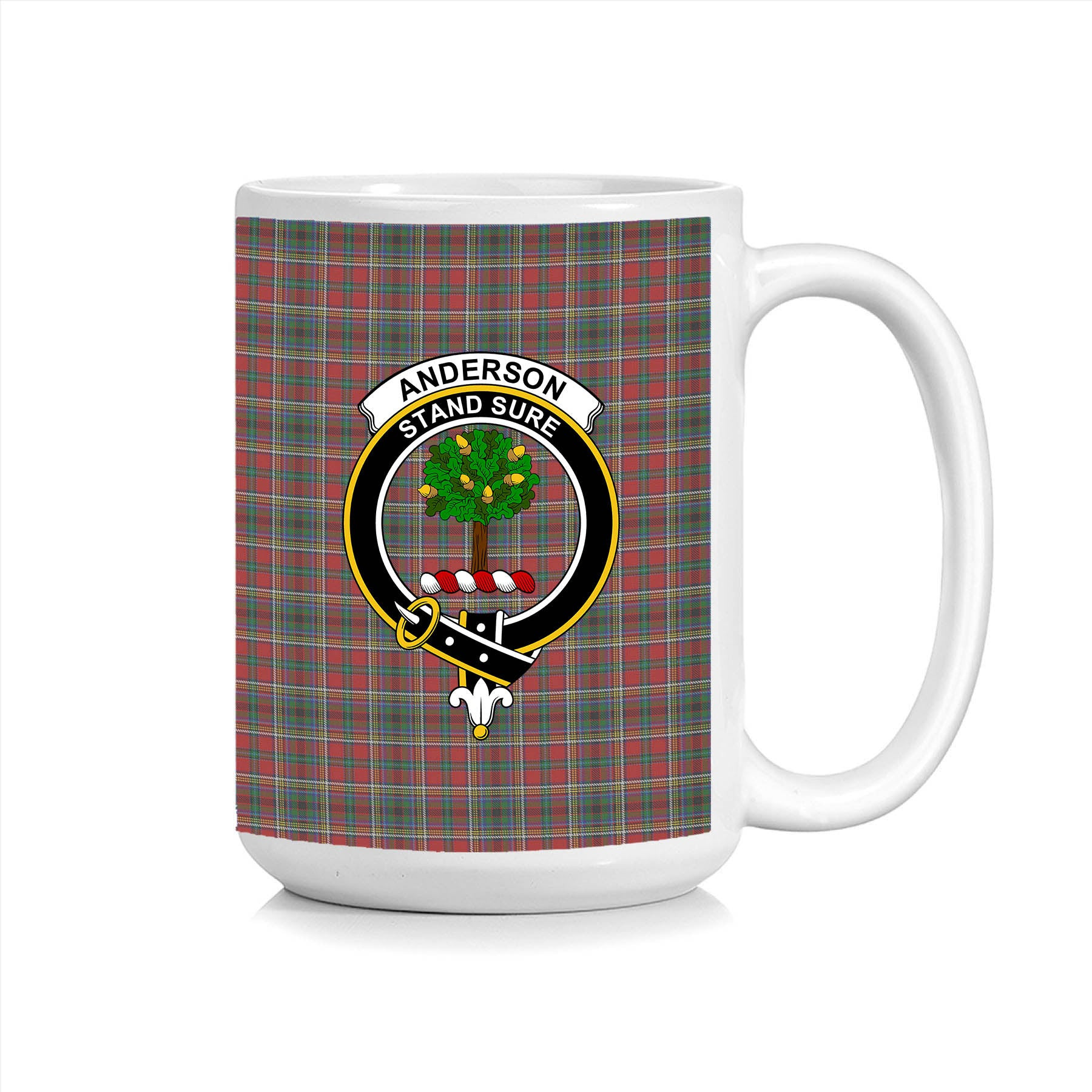 ScosTee Shop Scottish Anderson of Ardbrake Crest Tartan Ceramic Mug