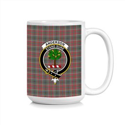 ScosTee Shop Scottish Anderson of Ardbrake Crest Tartan Ceramic Mug