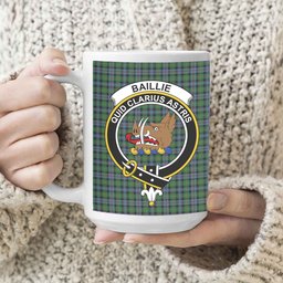 ScosTee Shop Scottish Baillie of Lamington Ancient Clan Crest Tartan Ceramic Mug