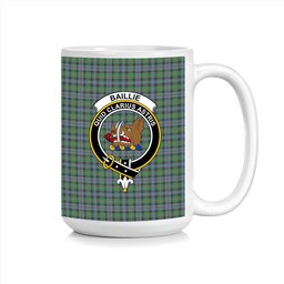 ScosTee Shop Scottish Baillie of Lamington Ancient Clan Crest Tartan Ceramic Mug