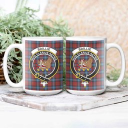 ScosTee Shop Scottish Baillie of Polkemmet Red Crest Tartan Ceramic Mug