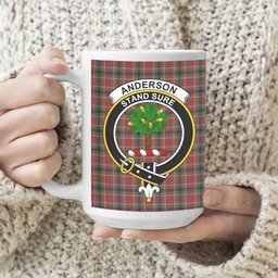 ScosTee Shop Scottish Anderson of Arbrake SC Crest Tartan Ceramic Mug