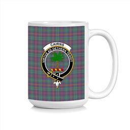 ScosTee Shop Scottish Cairns of Finavon Modern Crest Tartan Ceramic Mug