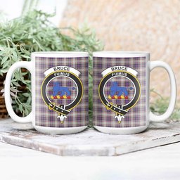 ScosTee Shop Scottish Bruce of Kinnaird Dress (Dance) Crest Tartan Ceramic Mug