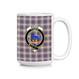 ScosTee Shop Scottish Bruce of Kinnaird Dress (Dance) Crest Tartan Ceramic Mug