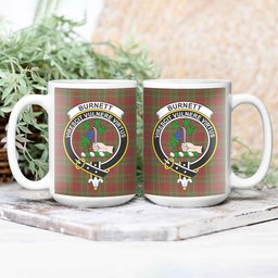 ScosTee Shop Scottish Burnett of Powis Modern 2 Crest Tartan Ceramic Mug