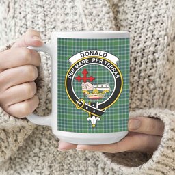 ScosTee Shop Scottish Donald Lord of the Isles Hunting Ancient Crest Tartan Ceramic Mug