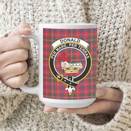 ScosTee Shop Scottish Donald of Glenaladale Modern Crest Tartan Ceramic Mug