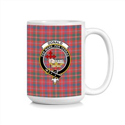 ScosTee Shop Scottish Donald of Glenaladale Modern Crest Tartan Ceramic Mug