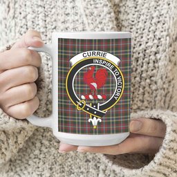 ScosTee Shop Scottish Currie of Arran Crest Tartan Ceramic Mug