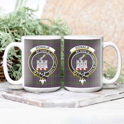 ScosTee Shop Scottish Donald of Clan Ranald Modern Crest Tartan Ceramic Mug