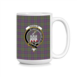 ScosTee Shop Scottish Donald of Clan Ranald Modern Crest Tartan Ceramic Mug