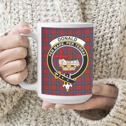 ScosTee Shop Scottish Donald of Glenaladale Crest Tartan Ceramic Mug
