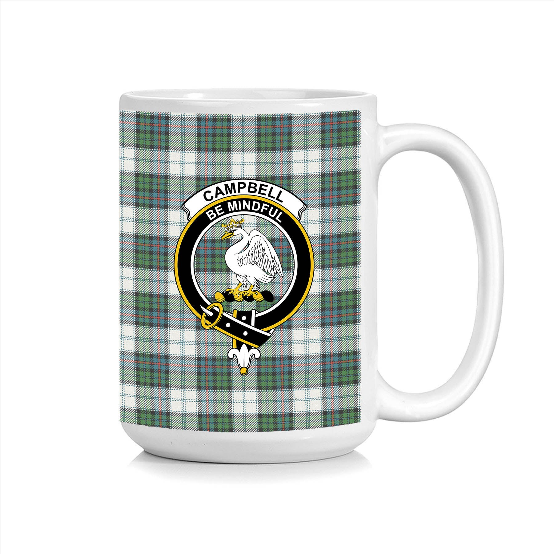 ScosTee Shop Scottish Campbell of Cawdor Dress Ancient Crest Tartan Ceramic Mug