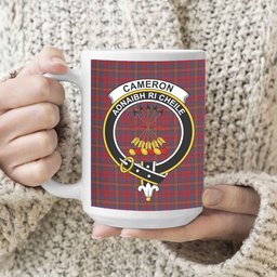ScosTee Shop Scottish Cameron of Locheil 1930 Crest Tartan Ceramic Mug