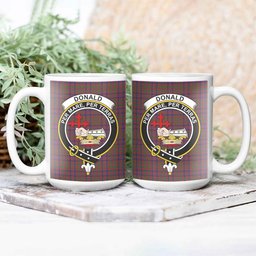 ScosTee Shop Scottish Donald of Boisdale Crest Tartan Ceramic Mug