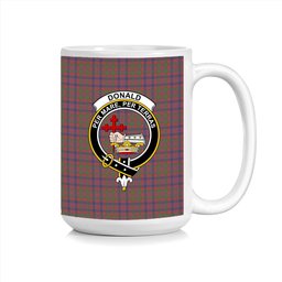 ScosTee Shop Scottish Donald of Boisdale Crest Tartan Ceramic Mug