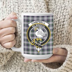 ScosTee Shop Scottish Campbell of Cawdor Dress Crest Tartan Ceramic Mug