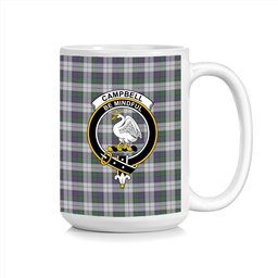 ScosTee Shop Scottish Campbell of Cawdor Dress Crest Tartan Ceramic Mug