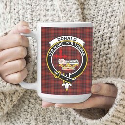 ScosTee Shop Scottish Donald of Ardnamurchan Crest Tartan Ceramic Mug