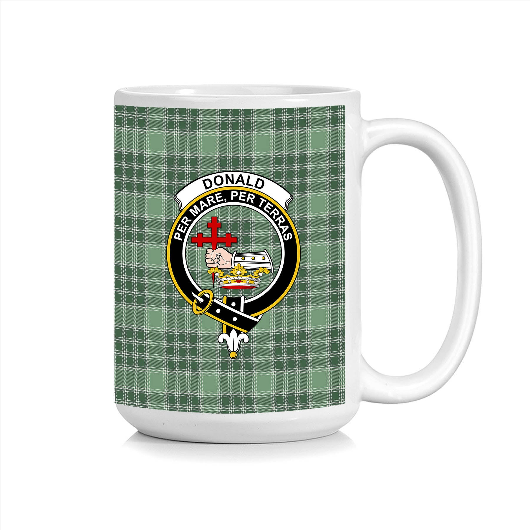 ScosTee Shop Scottish Donald Lord of the Isles Hunting Crest Tartan Ceramic Mug