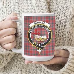 ScosTee Shop Scottish Donald of Lochmaddy Modern Crest Tartan Ceramic Mug