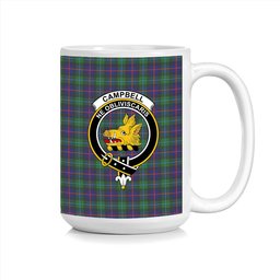 ScosTee Shop Scottish Campbel of Cawdor Modern Crest Tartan Ceramic Mug