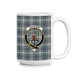 ScosTee Shop Scottish Davidson of Tulloch Dress Modern Crest Tartan Ceramic Mug