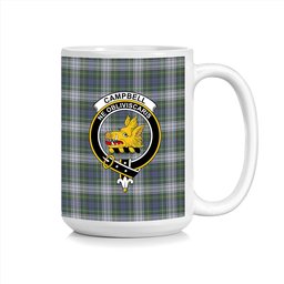 ScosTee Shop Scottish Campbell of Lochnell Dress Crest Tartan Ceramic Mug