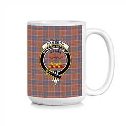 ScosTee Shop Scottish Cameron of Lochiel Ancient Crest Tartan Ceramic Mug