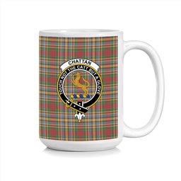 ScosTee Shop Scottish Chattan Chief of Clan Crest Tartan Ceramic Mug