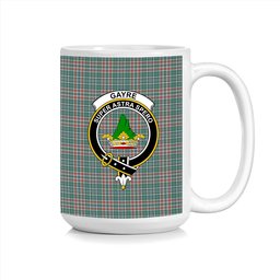 ScosTee Shop Scottish Gayre Dress Modern Crest Tartan Ceramic Mug