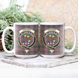 ScosTee Shop Scottish Fraser of Boblainy Hugh Crest Tartan Ceramic Mug