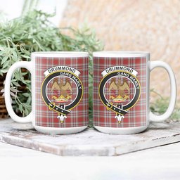 ScosTee Shop Scottish Drummond of Perth Dress 3 Crest Tartan Ceramic Mug