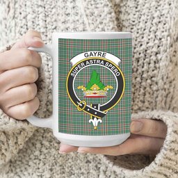 ScosTee Shop Scottish Gayre Dress Ancient Crest Tartan Ceramic Mug